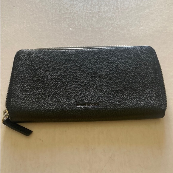 LODIS Black Textured Zip Around Wallet - Picture 1 of 5